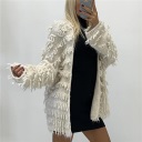 cardigan corto senza bottoni peneri